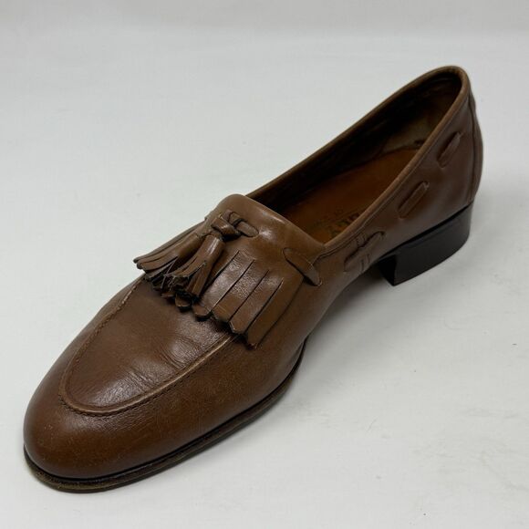 Bally Switzerland Loafers Mens 9 M Brown Tasseled Kiltie Slip On Shoes Vintage main image 6
